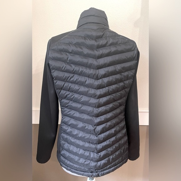 32 Degrees Heat Womens Mixed Media Puffer Jacket Sz S Stretch Panels Layering - Picture 9 of 14